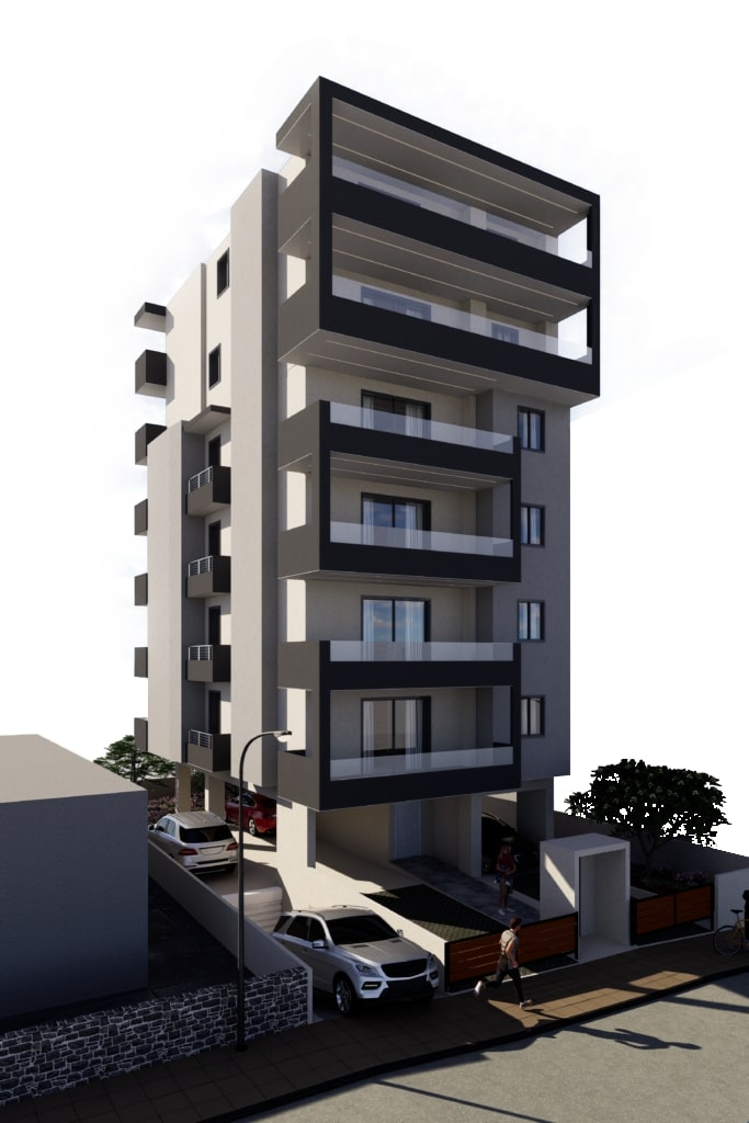 Νεόδμητη εξαώροφη οικοδομή υπό κατασκευή στο Παλαιό Φάληρο, με σύγχρονα διαμερίσματα υψηλής ενεργειακής κλάσης προς πώληση.